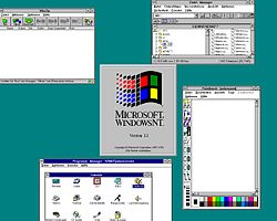 Bildschirmausdruck von Windows NT 3.1 auf Deutsch
