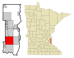 Washington County Minnesota Incorporated and Unincorporated areas Woodbury Highlighted.svg