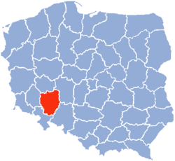 Lage der Woiwodschaft Breslau