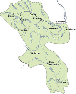 Zuflüsse der Zapadna Morava