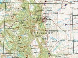 Geographische Karte Colorados