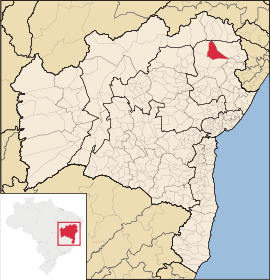 Lage von Canudos in Bahia