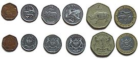 Botsuanische Münzen im Umlauf 2005