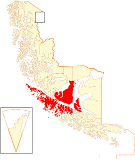 Lage der Kommune in der Magallanes Region
