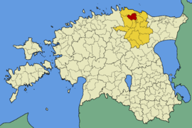 Karte von Estland, Position von Haljala hervorgehoben