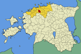 Karte von Estland, Position von Kiili hervorgehoben