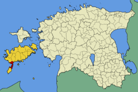 Karte von Estland, Position von Salme hervorgehoben