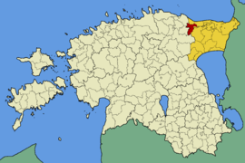 Karte von Estland, Position von Sonda hervorgehoben