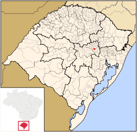 Lage von Lajeado im Bundesstaat Rio Grande do Sul