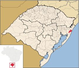 Lage von Osório in Rio Grande do Sul