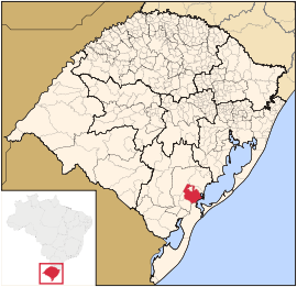 Lage von Pelotas in Rio Grande do Sul