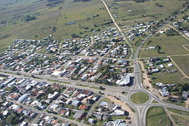 Luftbild der Kreuzung der Ruta 7 mit der Ruta 11