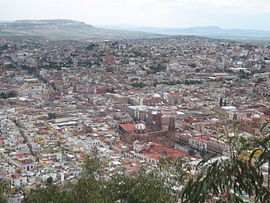 Zacatecas vom Cerro de la Bufa aus betrachtet