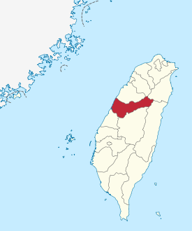 Karte von Taiwan, Position von Taichung hervorgehoben
