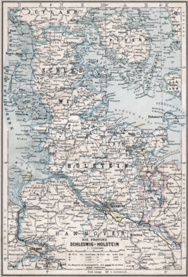 Karte der Provinz Schleswig-Holstein