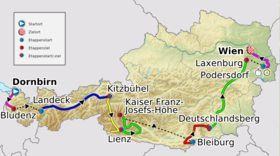 Karte 62. Österreich-Rundfahrt 2010