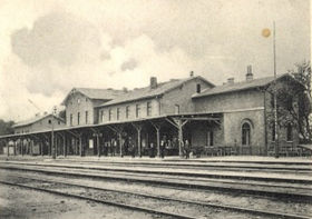 Empfangsgebäude um 1906