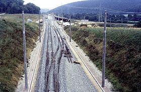 Bau des Bahnhofs, 1985