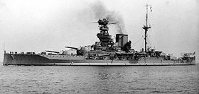 HMS Valiant in den frühen 1930er Jahren(nach 1. und vor 2. Umbau)