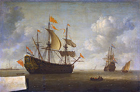 Jeronymus van Diest (II) - Het opbrengen van het Engelse admiraalschip de 'Royal Charles'.jpg