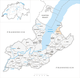 Karte von Anières