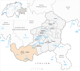 Karte von Bregaglia