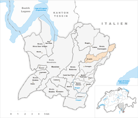 Karte von Bruzella