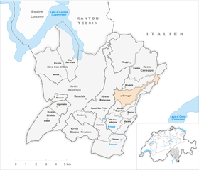 Karte von Caneggio