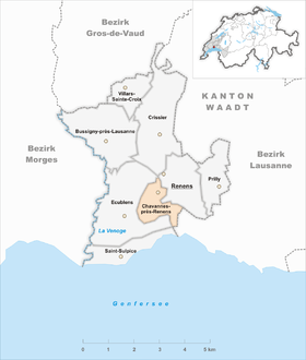 Karte von Chavannes-près-Renens