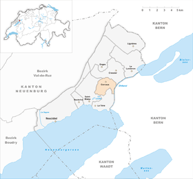 Karte von Cornaux