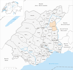 Karte von Cossonay