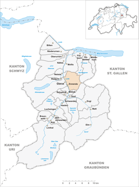 Karte von Ennenda
