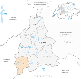 Karte von Gsteig bei Gstaad