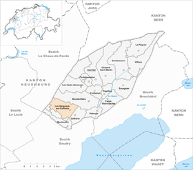 Karte von Les Geneveys-sur-Coffrane