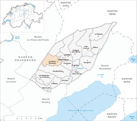 Karte von Les Hauts-Geneveys