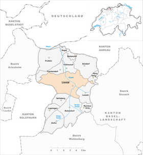 Karte von Liestal