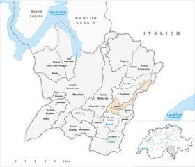 Karte von Morbio Superiore