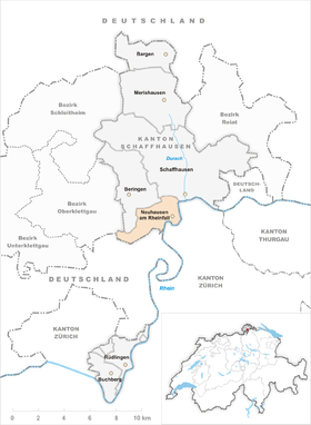 Karte von Neuhausen am Rheinfall