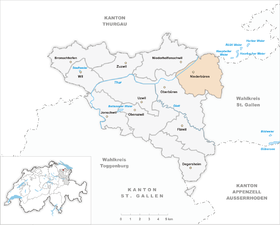 Karte von Niederbüren