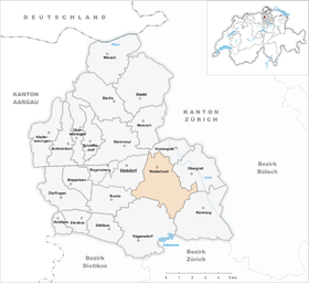 Karte von Niederhasli