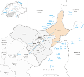 Karte von Obergoms