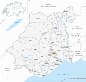 Karte von Vaux-sur-Morges