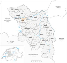 Karte von Walliswil bei Wangen