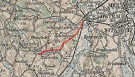 Strecke der Bahnstrecke Ostrava-Svinov–Klimkovice