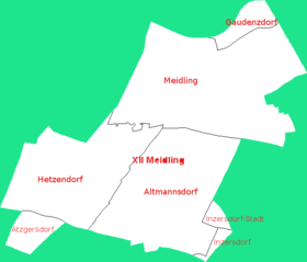 Bezirksteile von Meidling