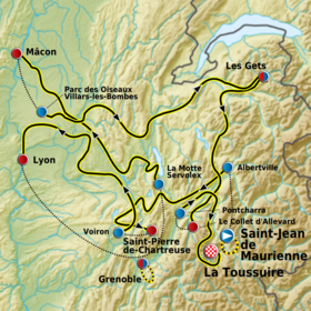 Karte Critérium du Dauphiné 2011
