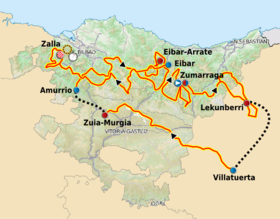 Karte Baskenland-Rundfahrt 2011
