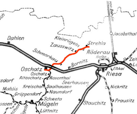 Strecke der Schmalspurbahn Oschatz–Strehla