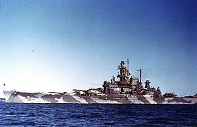 USS Alabama in der Casco Bay, Maine, Dezember 1942