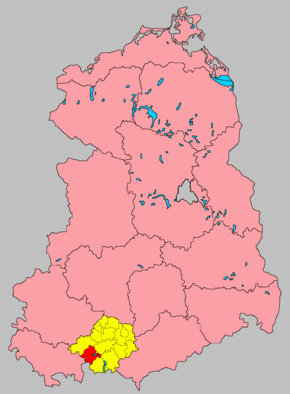 Kreis Saalfeld im Bezirk Gera